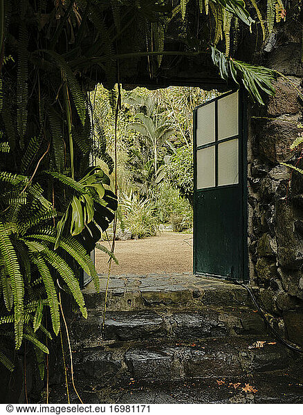 Doorway in Estufa Fria Botanic Gardens