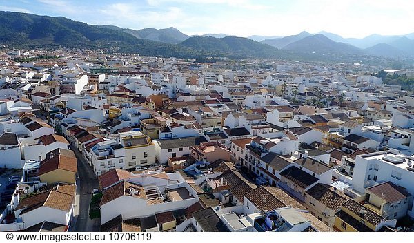 Dorf Ansicht Luftbild Fernsehantenne Andalusien Spanien