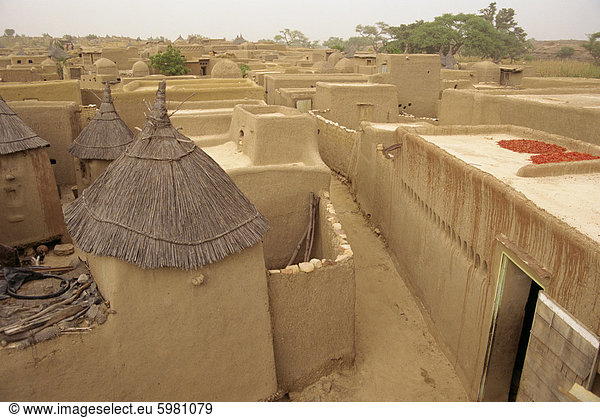 Dorf in der Nähe Sangha Dogon Gebiet Mali Afrika
