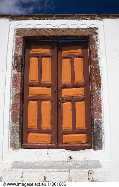 Double front door and building exterior