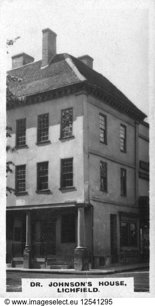 Dr. Johnsons Haus  Lichfield  Staffordshire  um 1920. Künstler: Unbekannt