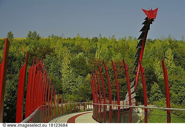 Dragon Bridge  Hoppenbruch slagheap  Hoheward Landscape Park  Herten  Ruhr Area  North Rhine-Westphalia  Germany  Europe