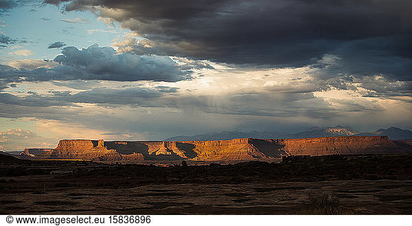 Dramatic sky  Canyonlands National Park  Colorado Plateau.