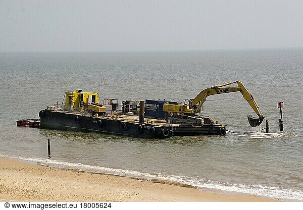 Dredgers for the reconstruction of the sea defences in the South West  Suffolk