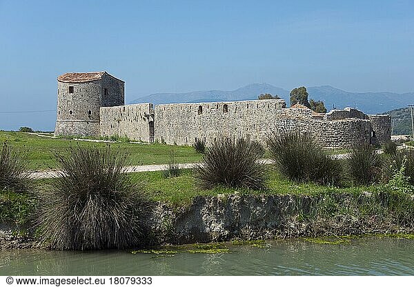Dreiecksburg  Venezianisches Kastell  Butrint  Vivar-Kanal  Albanien  Europa