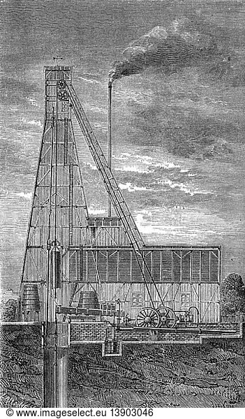 Drilling System for Passy Artesian Wells  1850s