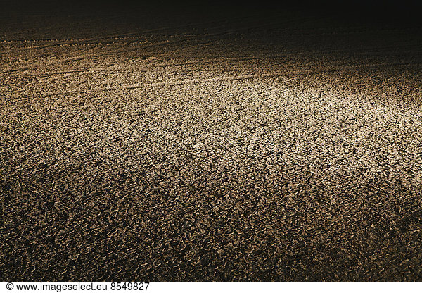 Dry cracked desert surface  at night in Black Rock Desert in Nevada  USA