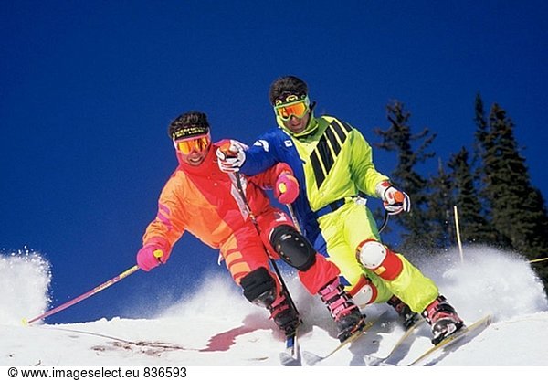 Dual Telemark Skifahrer