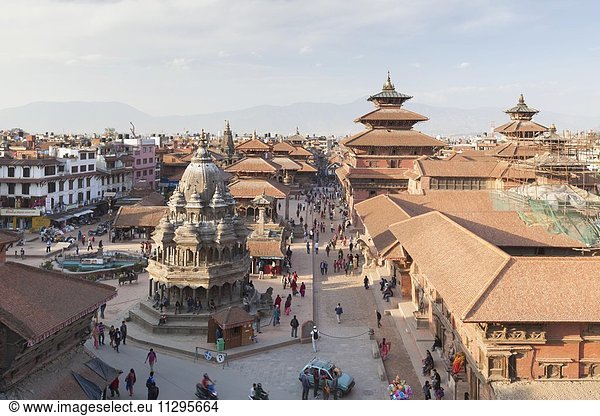 Durbar Square buddhistische Tempel zerstört durch Erdbeben im April 2015 Patna Nepal Asien