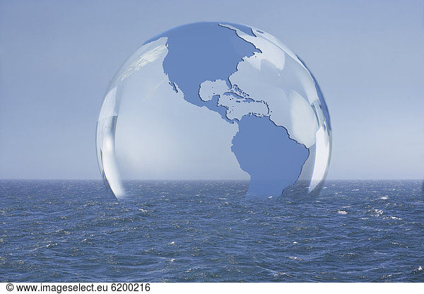 durchsichtig  transparent  transparente  transparentes  Ozean  fließen  Globus