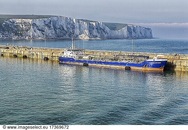 Dutch tanker Coralwater  chemical tanker  chemical transport  Port of Dover  chalk coast  England  Great Britain