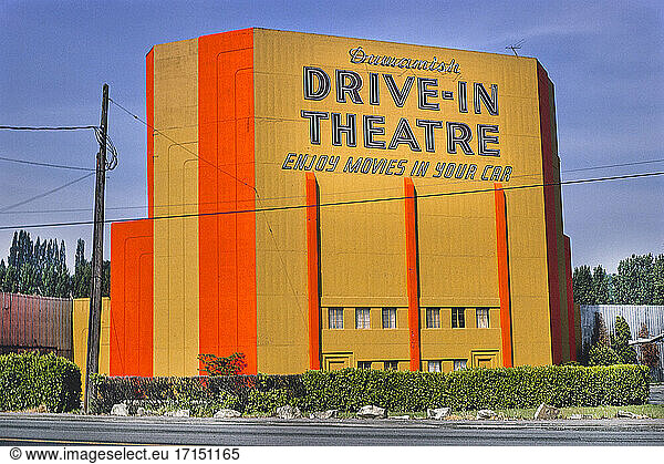 Duwamish Drive-in Theater  E. Marginal Way  Seattle  Washington  USA  John Margolies Roadside America Photograph Archive  1980