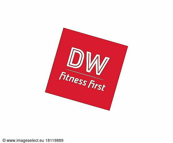 DW Sports Fitness  gedrehtes Logo  Weißer Hintergrund B