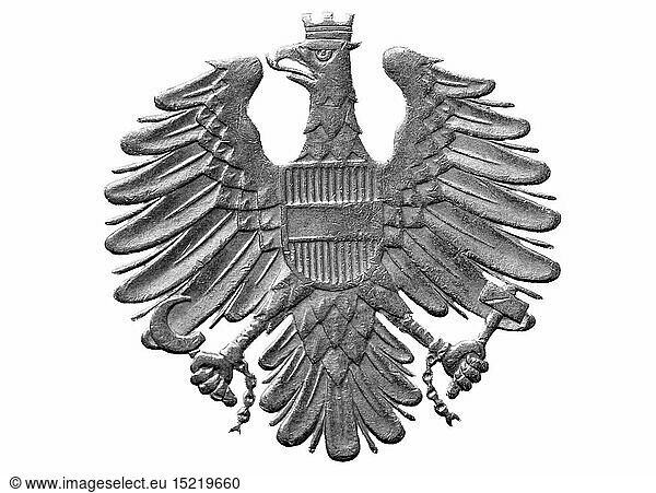 Eagle  Austrian coat of arms from 10 Schilling coin  Austria  1991