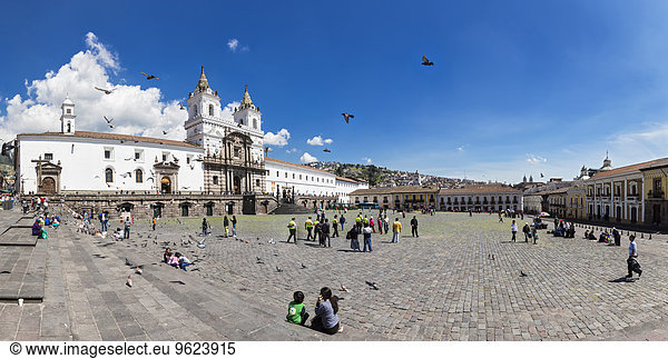Ecuador  Quito  Plaza de San Francisco and Church and Monastery of St. Francis