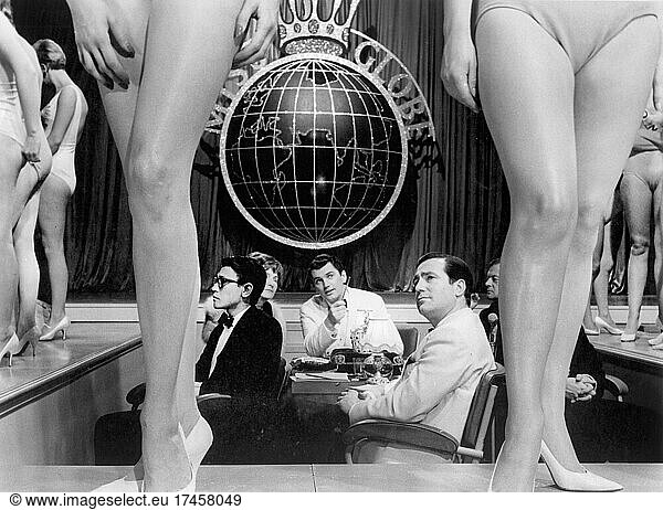Edmund Purdom  Ian Hendry  on-set of the Film  'Contest Girl'  aka 'The Beauty Jungle'  Rank Film Distributors  1964