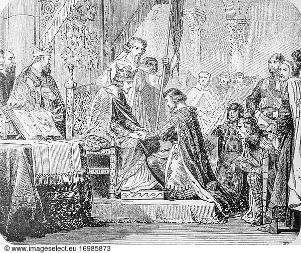 Edouard I ? prete hommage an philippe III 1285?  edition lahure 1881.