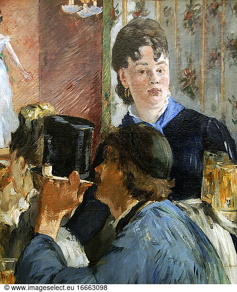 Edouard Manet (1832-1883). French painter. The Beer Maid  1879. Oil on canvas. Impressionism. Orsay Museum. Paris. France.