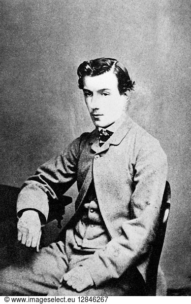 EDWARD CHARLES BELL (1848-1867). Brother of Scottish-born inventor Alexander Graham Bell. Photograph c1865.