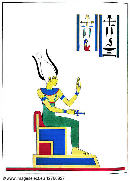 EGYPT: SATIS EGYPT: SATIS, 1823. The ancient Egyptian goddess Satis ...