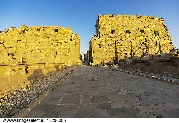 Egypt  Luxor Governorate  Entrance of Karnak Temple Complex
