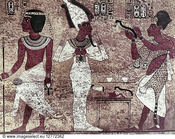 EGYPTIAN TOMB PAINTING. King Ay EGYPTIAN TOMB PAINTING. King Ay ...