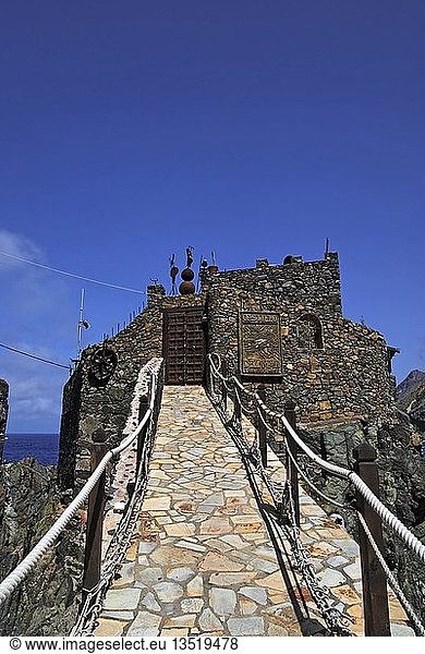 Ehemalige Bananenpackstation Castillo de Mar  Vallehermoso  La Gomera  Kanarische Inseln  Spanien  Europa