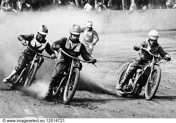 Ein Speedway-Rennen. Künstler: Unbekannt