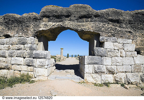 Ein Tor in der römischen Stadt Emporiae  Empuries  Spanien  2007. Künstler: Samuel Magal