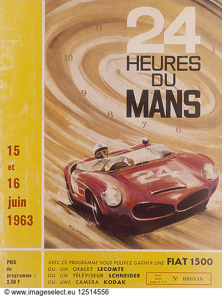 Ein Werbeprogramm für die 24 Stunden von Le Mans  1963. Künstler: G. Leygnac
