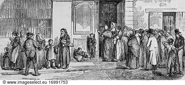 Ein wohltätiges büro  paris tisch von edmond texier  herausgeber paulin et le chavalier 1853.