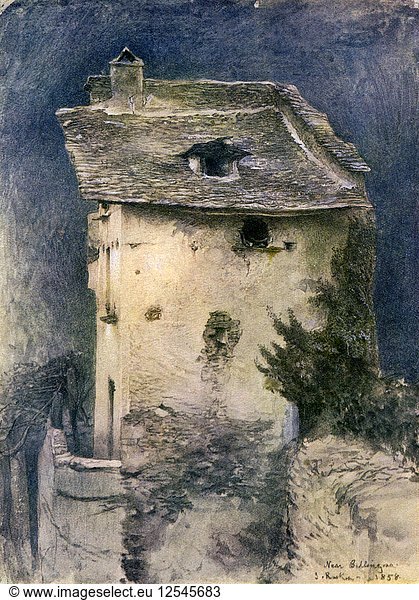 Eine verfallene Hütte  19. Jahrhundert: John Ruskin