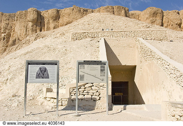 Eingang zu den Gräbern von Ramses V und VI,  Tal der Könige,  Theben West,  Luxor,  Ägypten,  Afrika