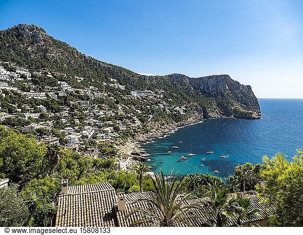 Einsame Bucht cala Llamp bei Costa de Andratx  Mallorca  Balearen  Spanien  Europa
