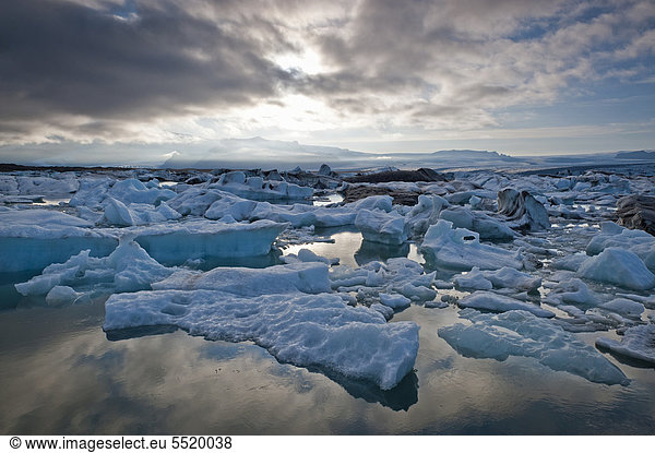Eis  Gletscherlagune Jökuls·rlÛn  Ostisland  Island  Europa