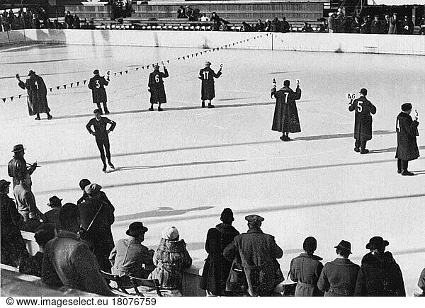 Eiskunstlauf Schiedsrichter hatten eine schwierige Aufgabe: Sie mußten stundenlang die Leistungen der Männer und Frauen beurteilen und auf der blanken Eisfläche warten  ohne die Möglichkeit  sich zu stärken oder zu bewegen