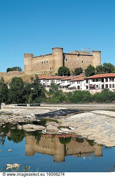 El Barco de Avila  town  castle and Tormes River. Avila province  Castilla y Leon  Spain.
