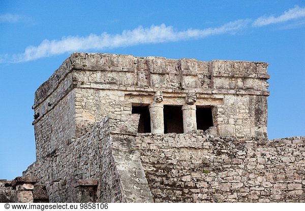 El Castillo Pyramide des Kukulcan Palast Schloß Schlösser Ruine Mexiko Mittelamerika Quintana Roo Tulum