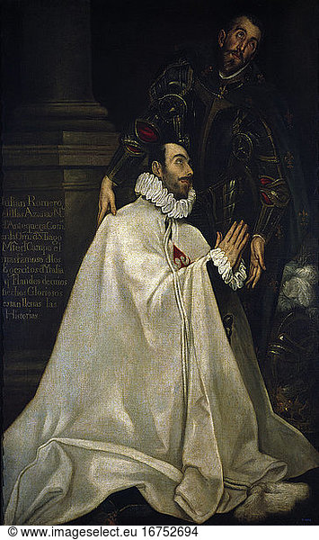 El Greco  born Domenikos Theotokopoulos. 1541–1614.“Julián Romero de las Azañas with his name saint  Saint Julian of Brioude  c. 1590.Oil on canvas  207 × 127cm.Madrid  Museo del Prado.