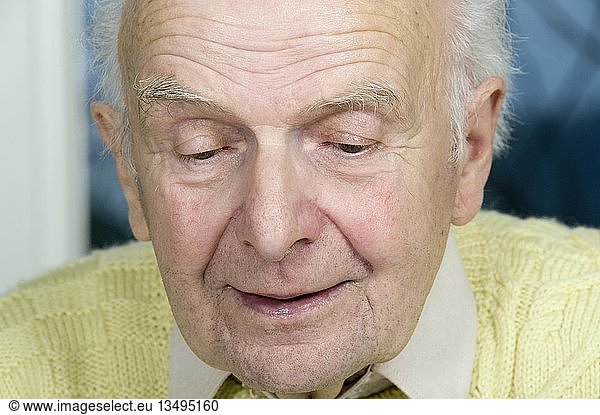 Elderly man having a conversation  talking  Germany  Europe