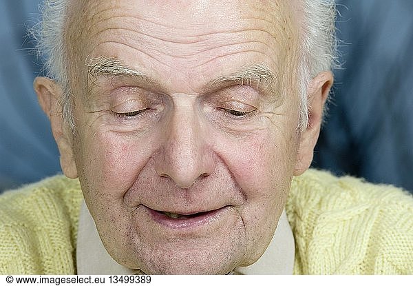 Elderly man having a conversation  talking  Germany  Europe