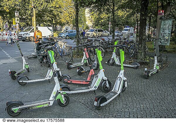 Electric scooter  Schlesisches Tor  Kreuzberg  Friedrichshain-Kreuzberg  Berlin  Germany  Europe