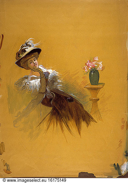 Elegant Lady / Draw. by Knut Hansen/c. 1910