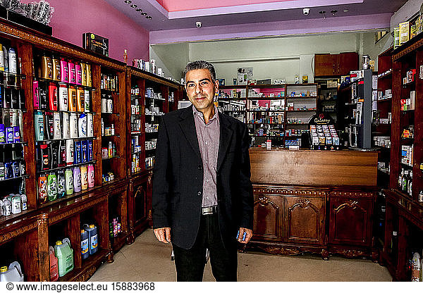 Emadeddin Mahmud Shedahih  a pharmacist in Jalazone refugee camp  West Bank  Palestine  and client of ACAD Finance.
