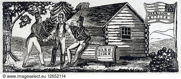 Emblem für die Präsidentschaftskampagne von Harrison und Tyler im Jahr 1840  1840.