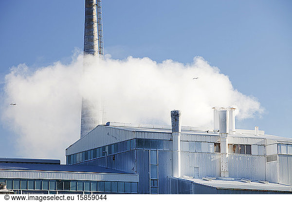 Emissions from Huntsman Tioxide works at Seal Sands on Teeside  North East  UK.