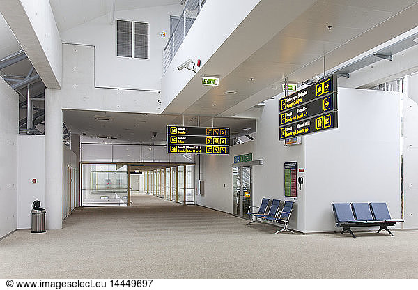 Empty airport terminal