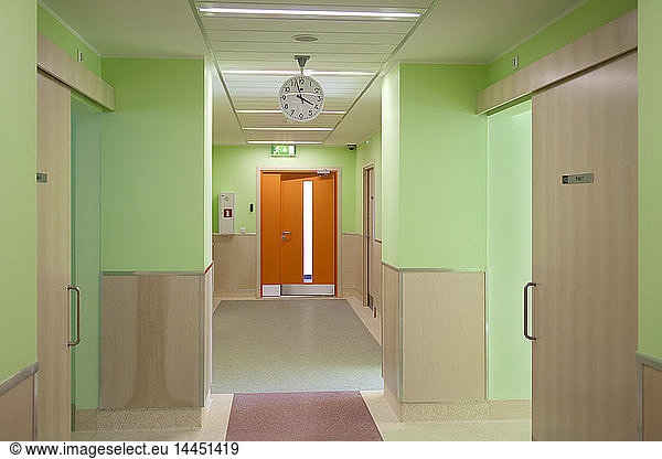 Empty Hospital Hallway
