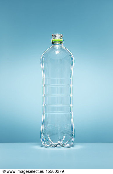 Empty plastic water bottle