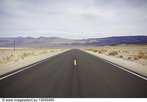 Empty road at Death Valley National Park